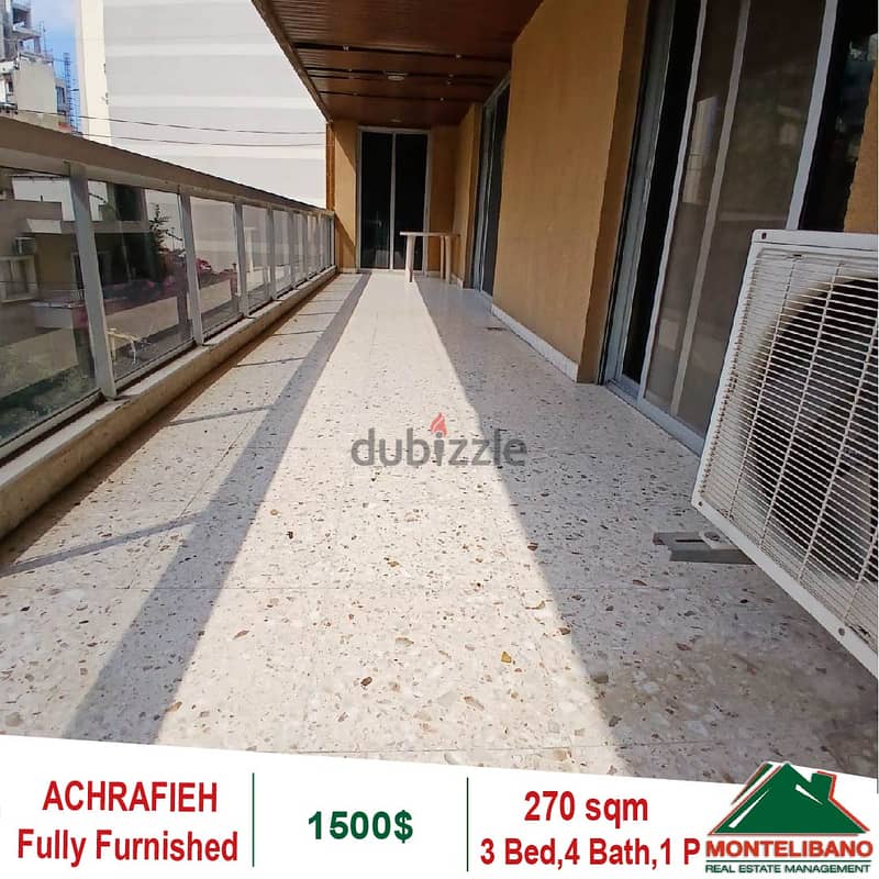 1500$!! Fully Furnished Apartment for rent located in Achrafieh 2