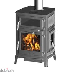 Cast Iron 3D Wood Fireplace Oven صوبيا شمنيه حطب فونت 0