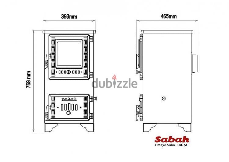 S102D MINI FIREPLACE STOVE صوبية مدفئة شمنيه حطب تركية 2