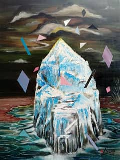 iceberg acrylic painting 0