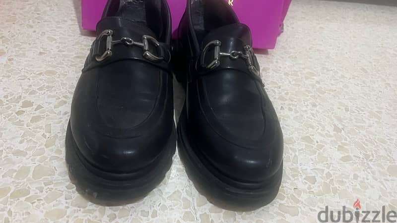 black leather loafers 1