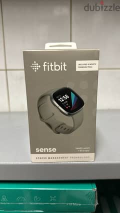 Fitbit sense silver stainless steel case & Sage Grey band exclusive &