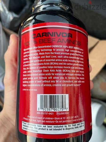 muscle meds carnivor beef amino 300 tablets (halal) 1