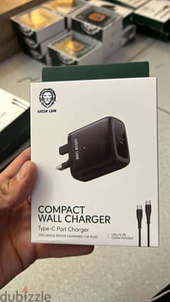 Green lion compact wall charger type-c port charger 20w cable type-c