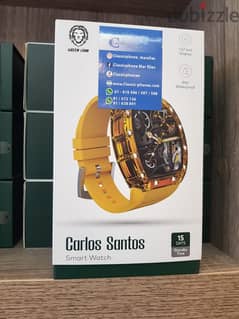 Green lion carlos santos smart watch yellow original and new offer