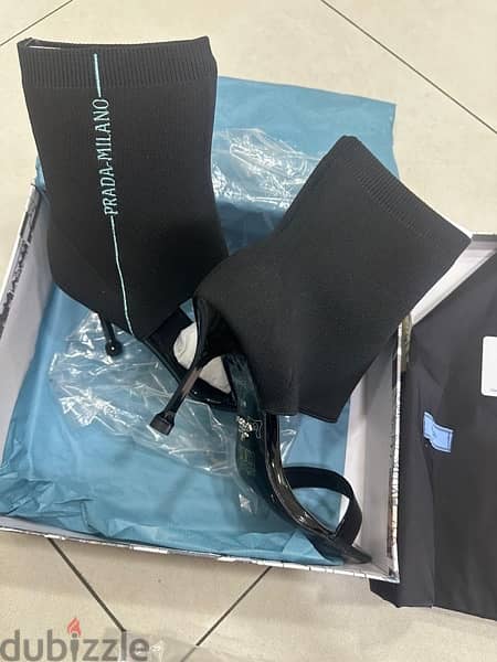 Prada Black Heels size 39 fits 38 New and Perfect Condition 5