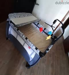 baby bed with its accessories and there's many other things