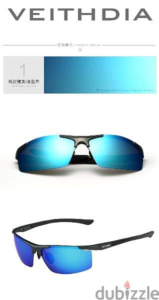 Veithdia Sky Blue  or Blue and Green gradient Sunglasses 4