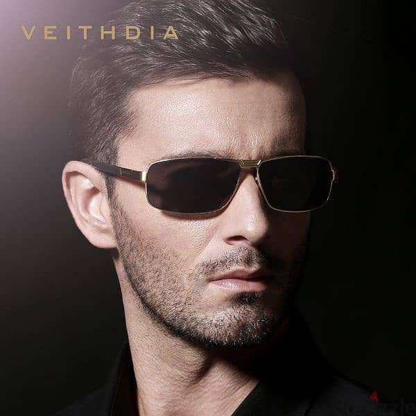 UV 400 Luxury Veithdia Men's Polarized Sunglasses, best shades. 1