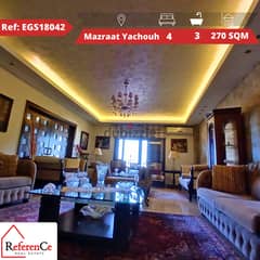 Spacious apartment in mazraat yachouh شقة واسعة في مزرعة يشوع