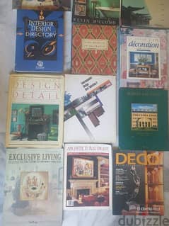 19 books & magazines for archictect,decoration,design,carpets,bldgs