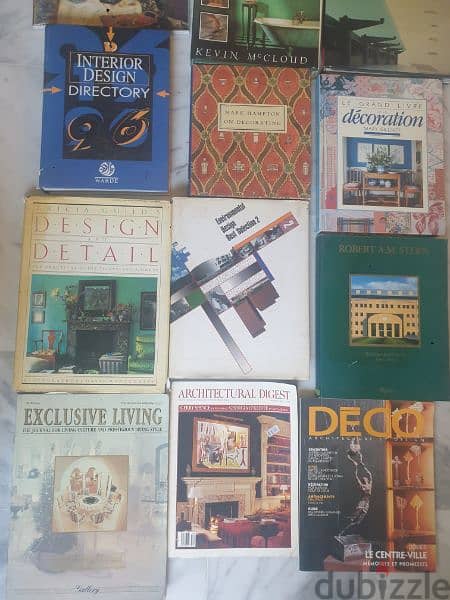 19 books & magazines for archictect,decoration,design,carpets,bldgs 0