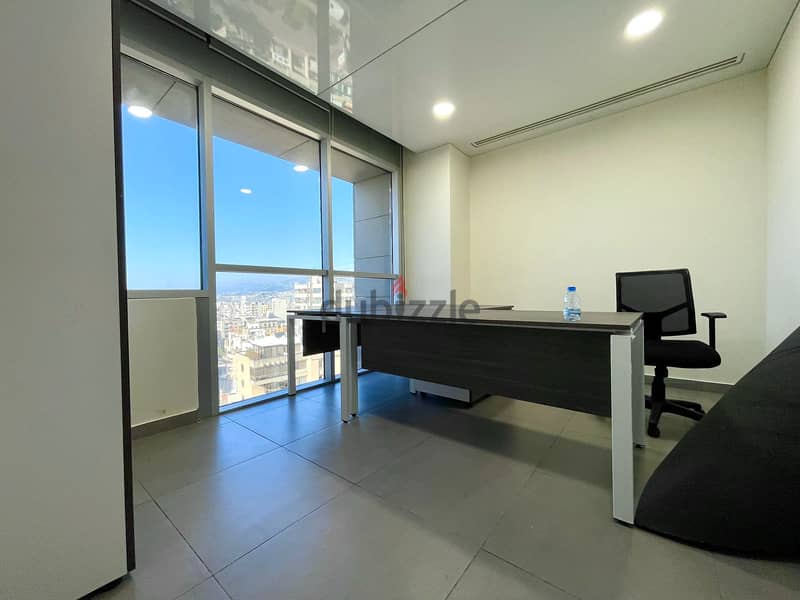 JH24-3621 Furnished 200m office for rent in Sin l Fil, $ 3700 cash 4