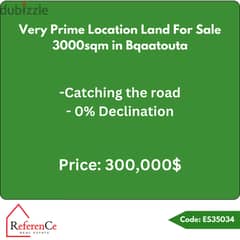 Prime location land in Bqaatouta أرض بموقع مميز في بقعتوتا 0