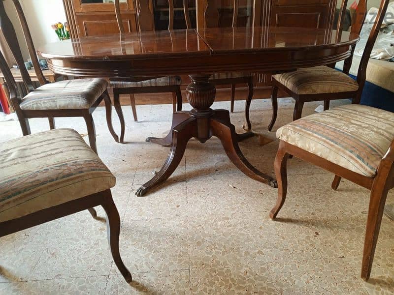 classical dining room, Mogano, expandable table 2