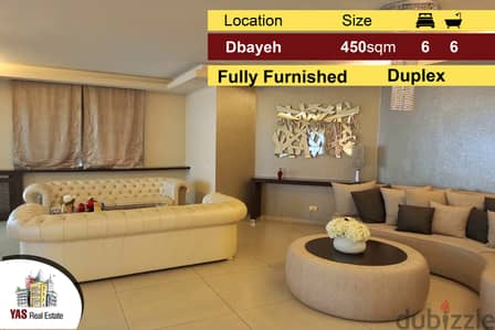 Dbayeh 450m2 + 60m2 Terrace | Duplex | Ultra-Modern | Furnished | PA