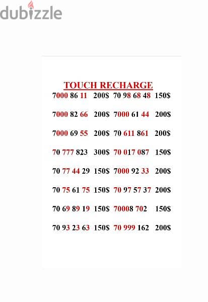 touch recharge 0