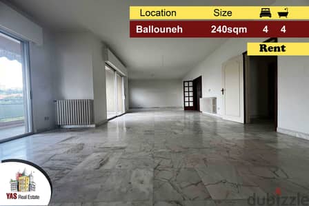 Ballouneh 240m2 | Rent | Mountain View | Calm Location | KS |