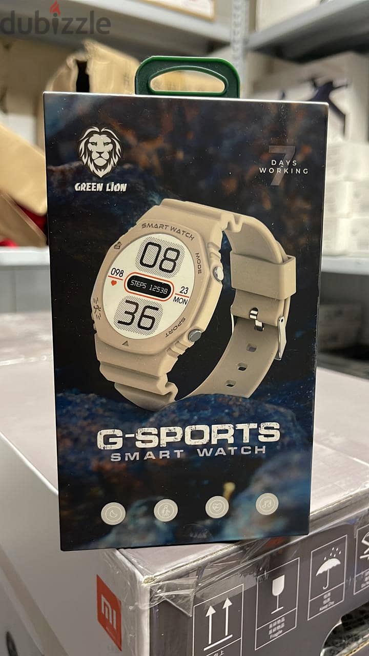 Green lion G-sports smart watch biege amazing & new offer 0