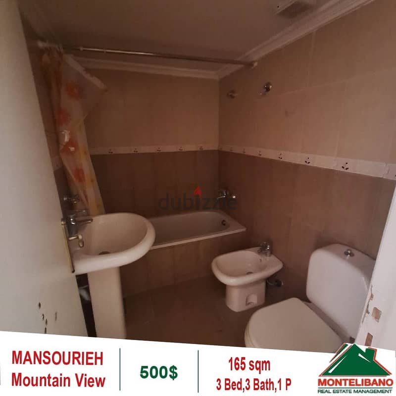 500$ Aparment for rent located in Mansourieh 3