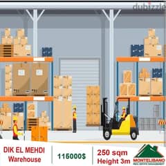 115000$!! Prime Location Warehouse for sale in Dik El Mehdi