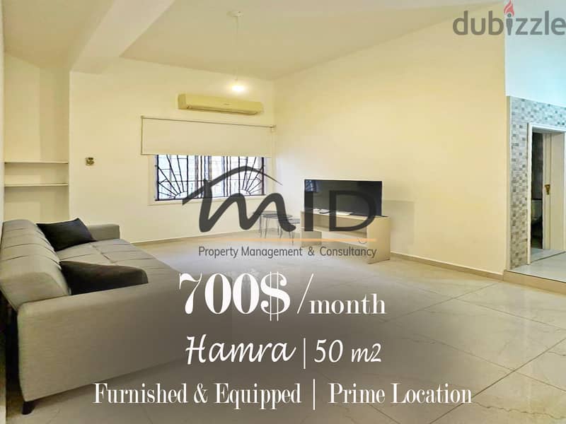 Hamra | Prime Location | Furnished 1 Bedroom Apartment | High Ceiling 1