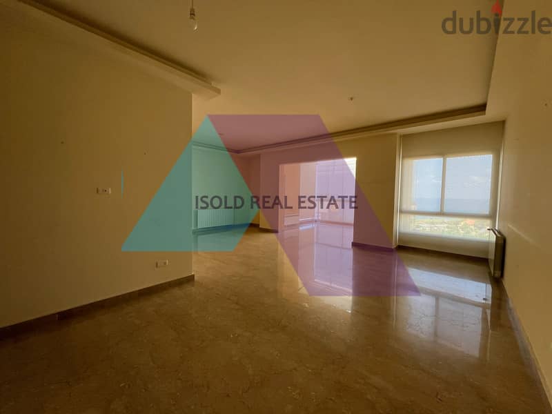 Luxurious Semi-furnished 200 m2 apartment +view for rent in Jbeil Town 2