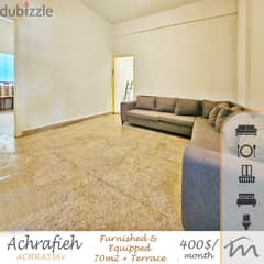 Ashrafieh | Charming Furnished/Equipped 70m² + Terrace | Catchy Rental