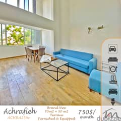 Ashrafieh | New Building | Furnished/Equipped 70m² + 50m² Terrace