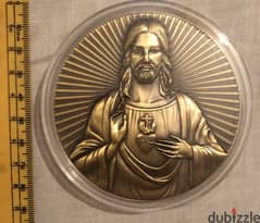 8cm Commemorative Bronze thick Medal Last Supper Jesus christ 0