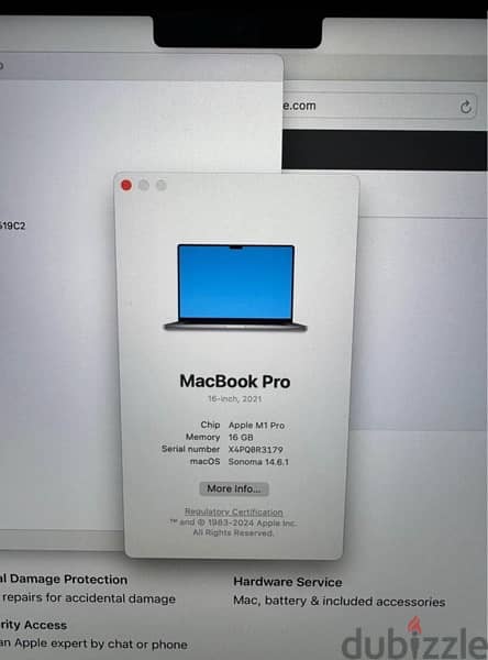 Macbook Pro M1 Pro 16 inch with apple care+ 3