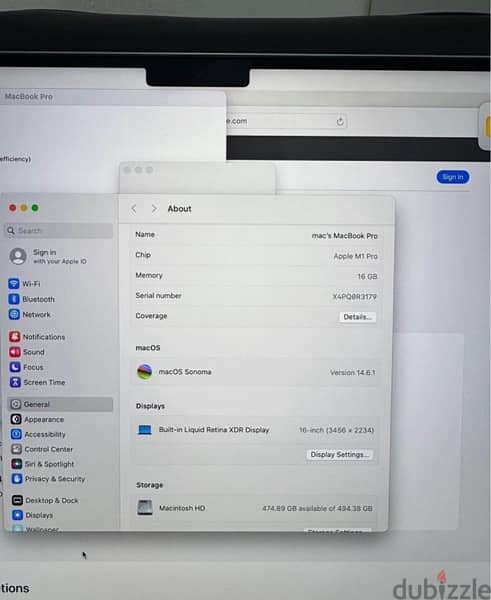 Macbook Pro M1 Pro 16 inch with apple care+ 4