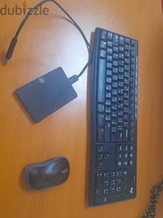 Logitech mouse and keyboard + 1tb external seagate