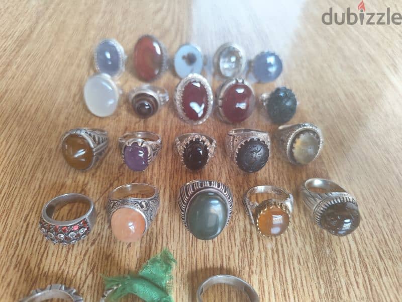 rings 23 item for sell agate عقيق 1