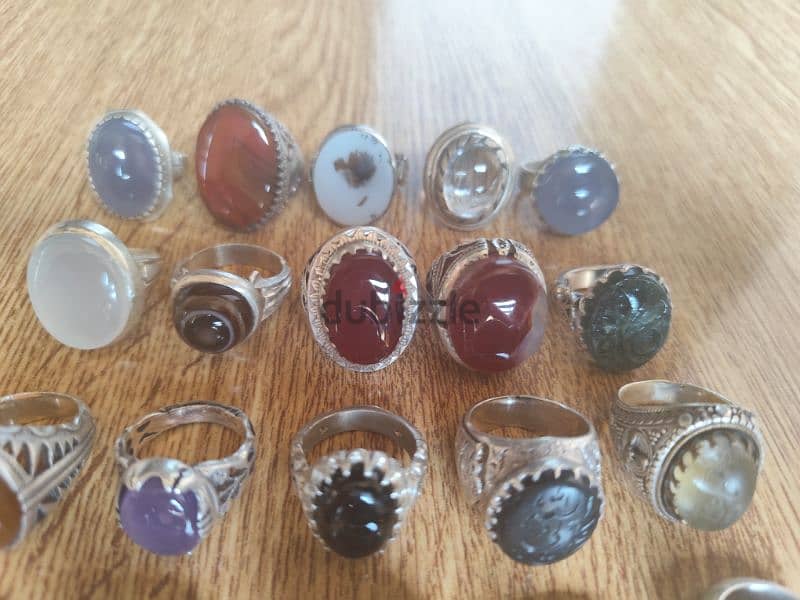 rings 23 item for sell agate عقيق 2