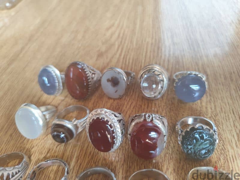 rings 23 item for sell agate عقيق 3