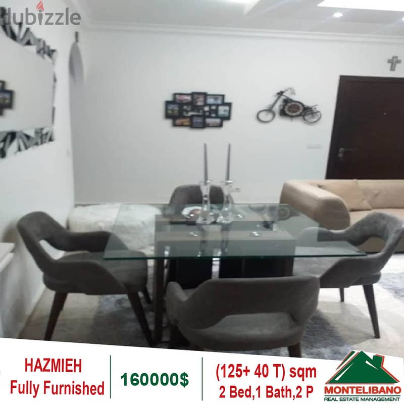 160000$!! Fully Furnished Apartment for sale in Hazmieh 1