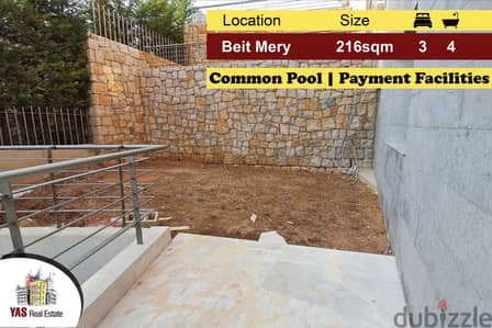 Beit Mery 216m2 | 70m2 Garden | Payment Facilities | Calm Area | AMK |