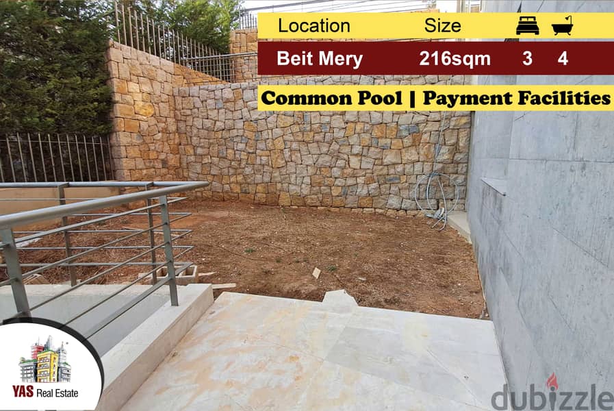 Beit Mery 216m2 | 70m2 Garden | Payment Facilities | Calm Area | AMK | 0