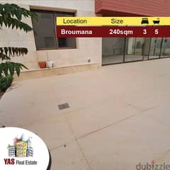 Broumana/Mar Chaaya 240m2 | 250m2 Terrace/Garden | Prime Location |AMK