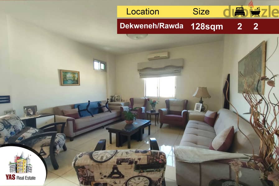 Dekweneh /Rawda 128m2 | City View | Calm Street | Mint Condition | AA 0