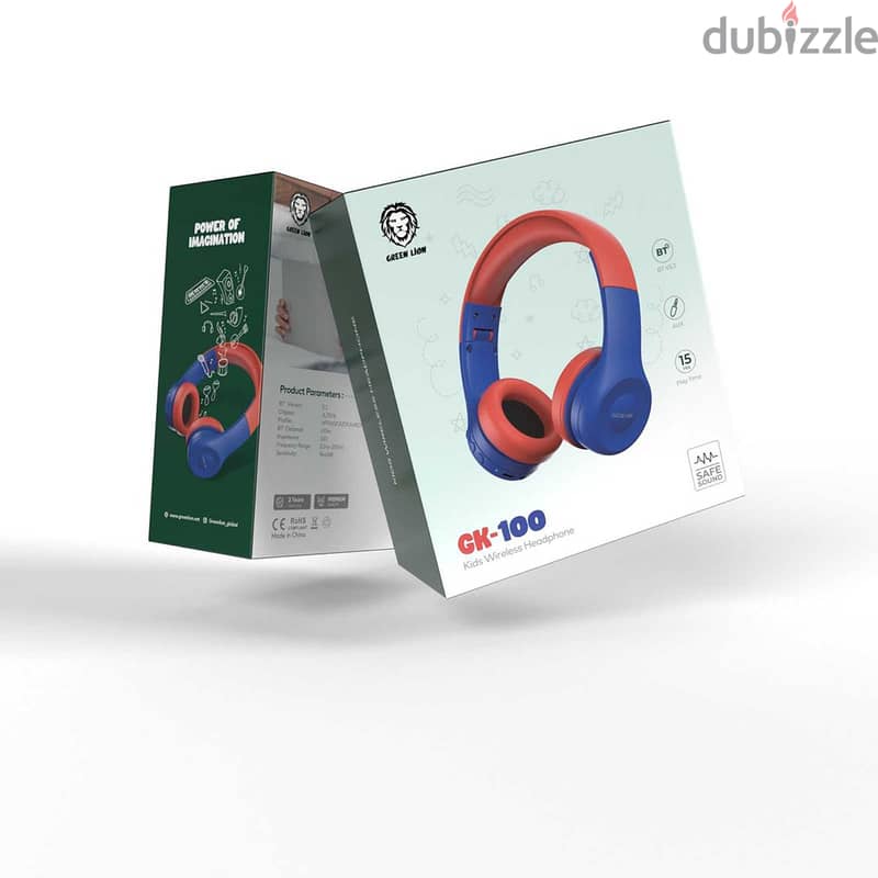 Green Lion Gk-100 Kids Headphone 1 - Blue & Red 4