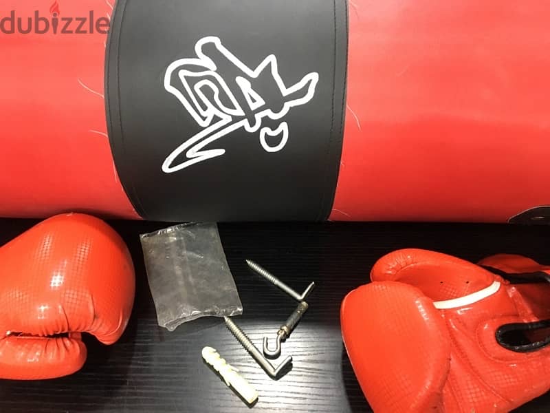 boxing bag 100 cm + boxing gloves 1