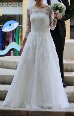 weared once , wedding dress