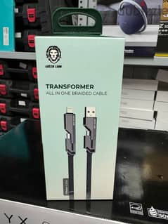 Green lion transformer 4 in 1 braided cable great & last price