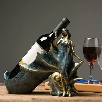 Sea Snail Wine Rack – Resin Bottle Holder with Graceful Woman