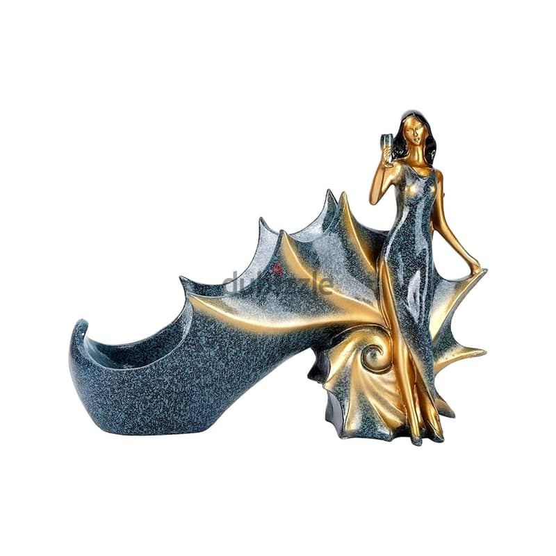 Sea Snail Wine Rack – Resin Bottle Holder with Graceful Woman 5