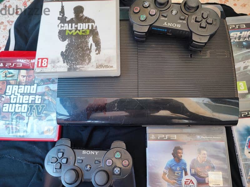 ps3 + 2 controller 5 games 1