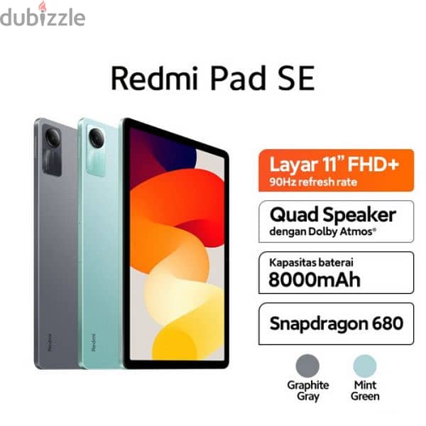 Redmi pad se 11" 90 HZ    8GB / 256GB Android 13 4