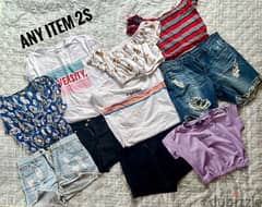 Tops, T-Shirts and Shorts for sale